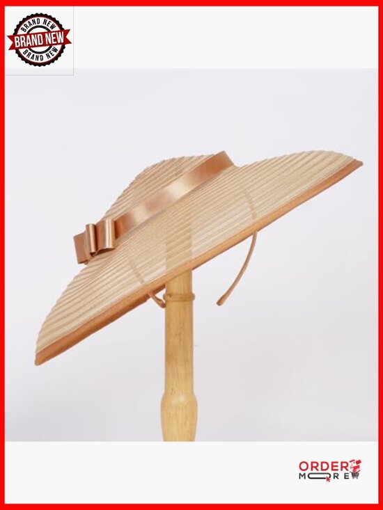 Straw Fedora Wide Brim Hat Adjustable Fascinator Derby Formal Classic